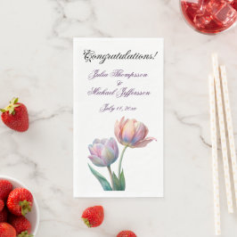 ロマンチックで詩的なパステルチューリップウォータカラー