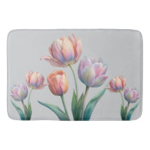 ロマンチックで詩的なパステルチューリップウォータカラー