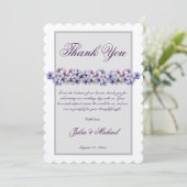 ロマンチックで詩的なパステル薄紫ウォーターカラー サンキューカード (スタンド正面)
