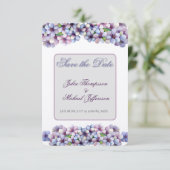 ロマンチックで詩的なパステル薄紫ウォーターカラー 招待状 (スタンド正面)