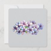 ロマンチックで詩的なパステル薄紫ウォーターカラー 招待状 (裏面)