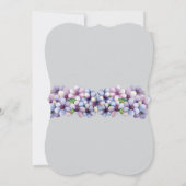 ロマンチックで詩的なパステル薄紫ウォーターカラー 招待状 (裏面)