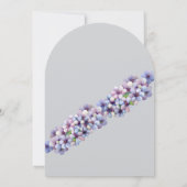 ロマンチックで詩的なパステル薄紫ウォーターカラー 招待状 (裏面)