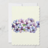 ロマンチックで詩的なパステル薄紫ウォーターカラー 招待状 (裏面)