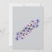 ロマンチックで詩的なパステル薄紫ウォーターカラー 招待状 (裏面)