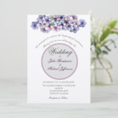 ロマンチックで詩的なパステル薄紫ウォーターカラー 招待状 (スタンド正面)