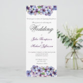 ロマンチックで詩的なパステル薄紫ウォーターカラー 招待状 (スタンド正面)
