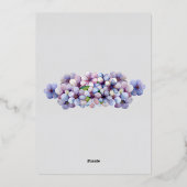 ロマンチックで詩的なパステル薄紫ウォーターカラー 箔招待状 (裏面)