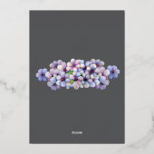 ロマンチックで詩的なパステル薄紫ウォーターカラー 箔招待状 (裏面)