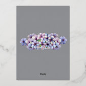 ロマンチックで詩的なパステル薄紫ウォーターカラー 箔招待状 (裏面)