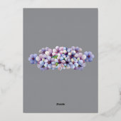 ロマンチックで詩的なパステル薄紫ウォーターカラー 箔招待状 (裏面)