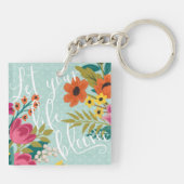 ロマンチックで豪華なX |はあなたの生命開花を可能にしました キーホルダー (裏面)