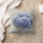 ロマンチックで青いアジサイ クッション (ブランケット)