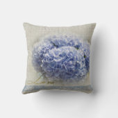 ロマンチックで青いアジサイ クッション (裏面)