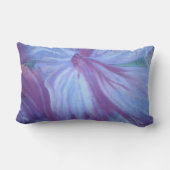 ロマンチックで青い花模様の装飾用クッション ランバークッション (裏面)