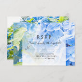 ロマンチックで青く青い天国、要求RSVPカード 出欠カード (正面/裏面)