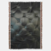 ロマンチックで黒く美しい革 スローブランケット (正面縦)