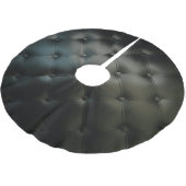 ロマンチックで黒く美しい革 ブラッシュドポリエステルツリースカート (アングル)