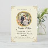 ロマンチックと題結婚された招待状 招待状 (スタンド正面)