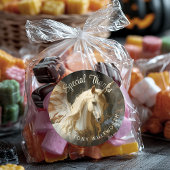 ロマンチックなおとぎ話の森の一角獣 ラウンドシール