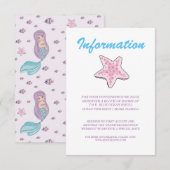 ロマンチックなおとぎ話マーメイドをテーマにした情報 エンクロージャーカード (正面/裏面)