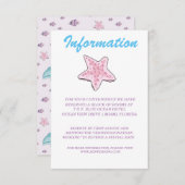 ロマンチックなおとぎ話マーメイドをテーマにした情報 エンクロージャーカード (正面/裏面)