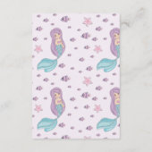 ロマンチックなおとぎ話マーメイドをテーマにした情報 エンクロージャーカード (裏面)