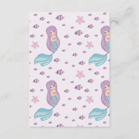 ロマンチックなおとぎ話マーメイドをテーマにした情報 エンクロージャーカード (裏面)