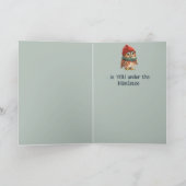 ロマンチックなおもしろいフクロウ私がクリスマスのために欲しいのはYOU カード (内部)