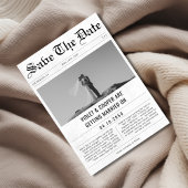 ロマンチックなおもしろいユニーク写真結婚の新聞 セーブザデート