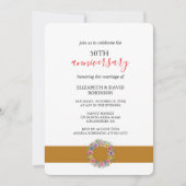 ロマンチックなお祝い50周年結婚の 招待状 (正面)