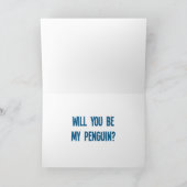 ロマンチックなかわいいペンギンたち カード (内部)
