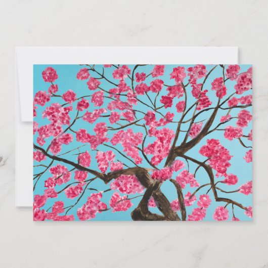 ロマンチックなさくらんぼフラムス結婚式招待状 招待状 (裏面)