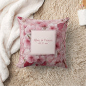 ロマンチックなさくらんぼ結婚ブロッサム クッション (ブランケット)