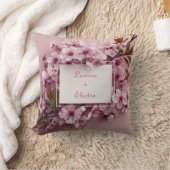 ロマンチックなさくらんぼ結婚ブロッサム クッション (ブランケット)