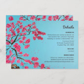 ロマンチックなさくらんぼ花咲き詳細エンクロージャカード エンクロージャーカード (正面/裏面)