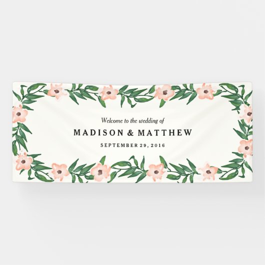 ロマンチックなつる植物 横断幕 (横)