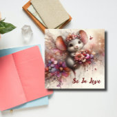 ロマンチックなので愛の水の色のマウスバレンタイン シーズンカード