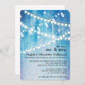 ロマンチックなひもはポストの結婚式招待状をつけます 招待状 (正面/裏面)