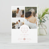 ロマンチックなほこりっぽいピンクの植物の枝3枚の写真 セーブザデート (スタンド正面)