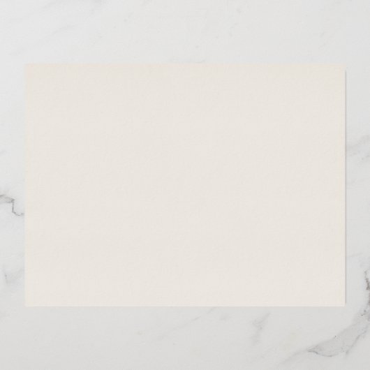 ロマンチックなアイボリーゴールド結婚フォイルのシンプルRSVPカード 箔招待状ポストカード (裏面)