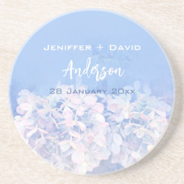 ロマンチックなアジサイパーソナライズされた結婚ズの コースター