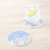 ロマンチックなアジサイパーソナライズされた結婚ズの コースター (側面)