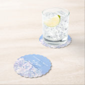 ロマンチックなアジサイパーソナライズされた結婚ズの ペーパーコースター (インサイチュ)