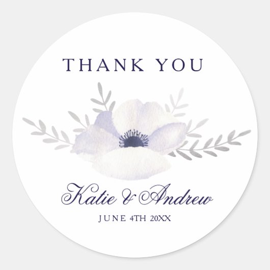 ロマンチックなアネモネス ラウンドシール (正面)