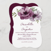 ロマンチックなアネモネ 招待状 (正面/裏面)