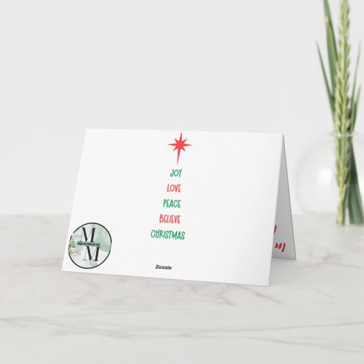 ロマンチックなアフリカ系アメリカ人クリスマスカード カード (裏面)