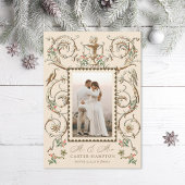 ロマンチックなアンティーク装飾ホリデーマインド シーズンカード