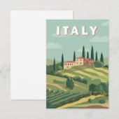 ロマンチックなイタリアの風景 サンキューカード (正面/裏面)