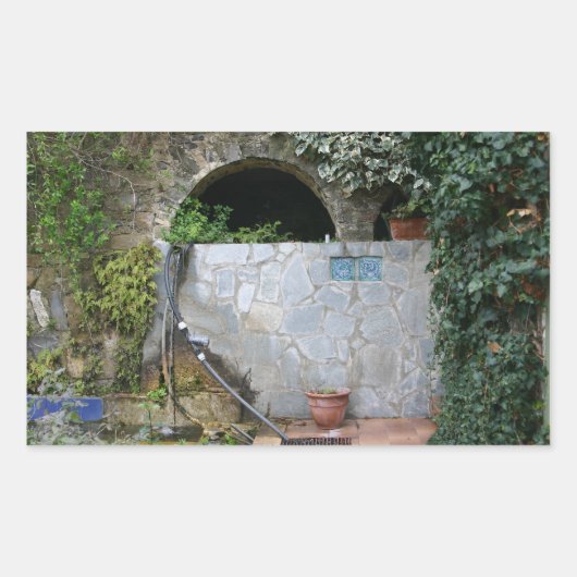 ロマンチックなイタリカスタムアのシール 長方形シール (正面)